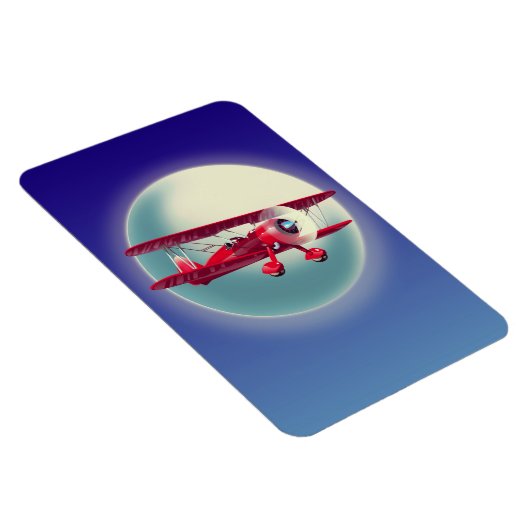 Vintages Rotes Flugzeug Magnet (Rechte Seite)