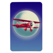 Vintages Rotes Flugzeug Magnet (Vertikal)