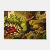 Vintages Rotes Gold Unterseeanemonen Korallen Fußmatte (Vorderseite)