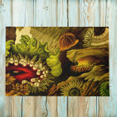 Vintages Rotes Gold Unterseeanemonen Korallen Fußmatte