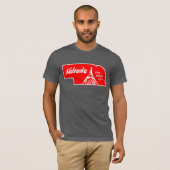 Vintages rotes gutes Lebens-Shirt Nebraska T-Shirt (Vorne ganz)