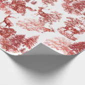 Vintages Rotes Hirsch im Schneewald Geschenkpapier (Ecke)