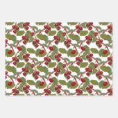 Vintages Rotes Kirschen Geschenkpapier Set (Vorderseite 2)