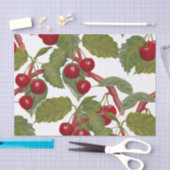 Vintages Rotes Kirschen Seidenpapier (Handwerk)