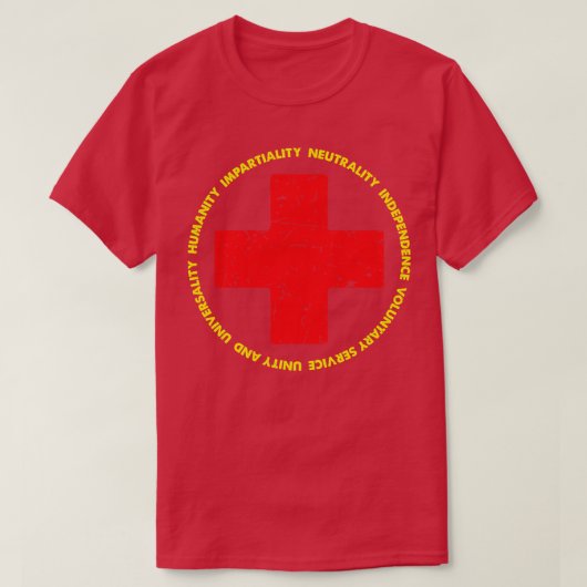 Vintages Rotes Kreuz T-Shirt (Design vorne)