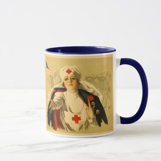 Vintages Rotes Kreuz - Tasse (Rechts)