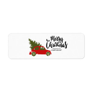 Vintages rotes LKW-Weihnachten