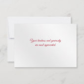 Vintages Rotes Malen der Rose Dankeskarte (Rückseite)