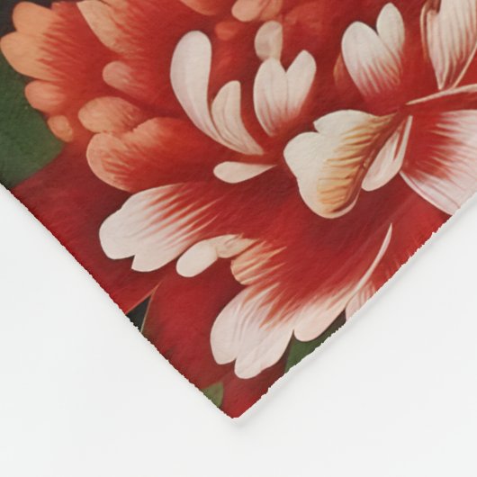 Vintages Rotes Meer Fleecedecke (Ecke)