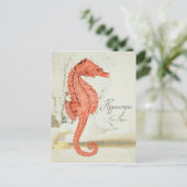 Vintages Rotes Meer Postkarte (Stehend Vorderseite)