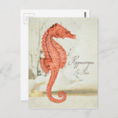 Vintages Rotes Meer Postkarte (Vorne/Hinten)