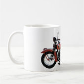 Vintages Rotes Motorrad Kaffeetasse (Links)