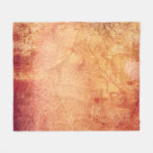 Vintages, rotes, orangefarbenes Retro Fleecedecke (Vorderseite (Horizontal))