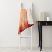 Vintages, rotes, orangefarbenes Retro Sherpadecke (Beispiel)