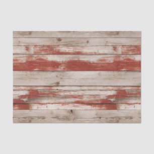 Vintages Rotes Patriotisches Imitat Holz Seidenpapier