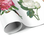 Vintages rotes rosa und weißes geschenkpapier (Rolleneckpunkt)