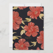 Vintages Rotes Schwarzes Brautparty Einladung (Rückseite)