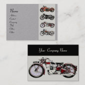 VINTAGES rotes Schwarzweißpapier Visitenkarte (Vorne/Hinten)