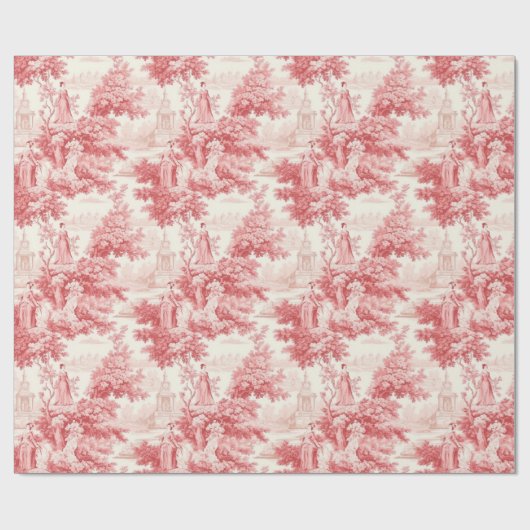 Vintages Rotes Stück Freude Geschenkpapier (Flach)