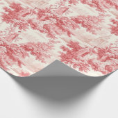 Vintages Rotes Stück Freude Geschenkpapier (Ecke)