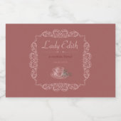 Vintages rotes Teelabel Lebensmitteletikett (Einzelnes Label)