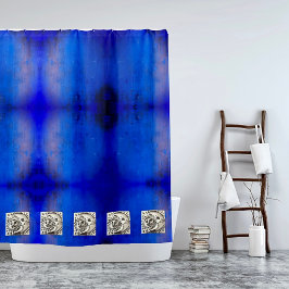 Vintages Rotes und Silberes Milagroherz mit Schmet Duschvorhang