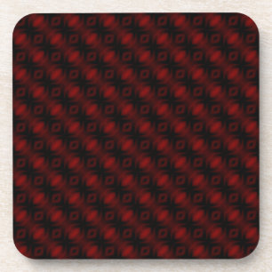 Vintages, rotes Velvet-Wallpaper - Abstraktes Desi Untersetzer