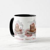 Vintages Rotes Wasser Candy Cane Pancakes Tasse (Vorderseite Links)