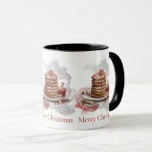 Vintages Rotes Wasser Candy Cane Pancakes Tasse (VorderseiteRechts)