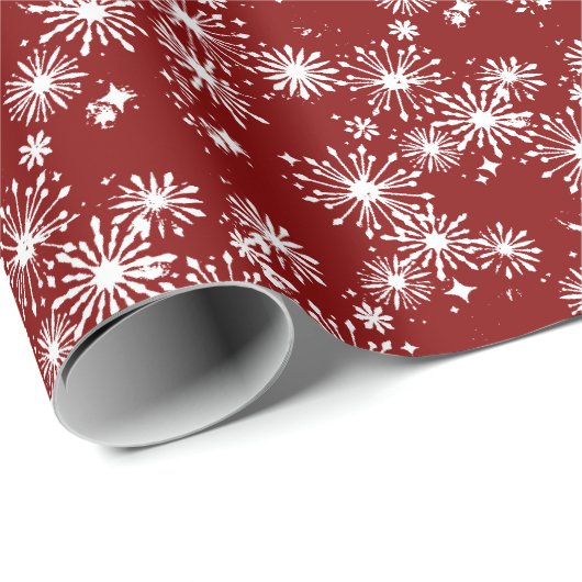 Vintages Rotes Wrapping Geschenkpapier (Rolleneckpunkt)