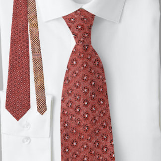 Vintages Rotfloralpunktmuster Krawatte