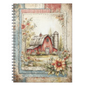 Vintages Rotkäppchen- und Bauernmuster Notizblock (Vorderseite)