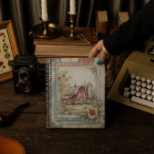 Vintages Rotkäppchen- und Bauernmuster Notizblock