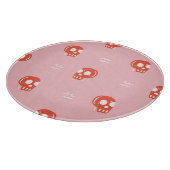 Vintages Rotschädelkopfmuster Schneidebrett (Ecke)