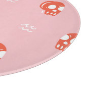 Vintages Rotschädelkopfmuster Schneidebrett (Ecke)