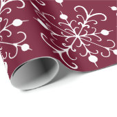 Vintages Rotweihnachtssnowflakes Packpapier (Rolleneckpunkt)