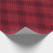 Vintages Rotwein, schwarz kariertes Diagonalmuster Geschenkpapier (Ecke)