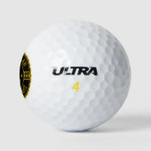 Vintages Round Abzeichen Tall Hat Elegante Trauzeu Golfball (Logo)