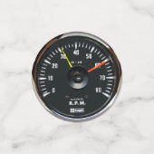Vintages Round-Analog-Auto-Tachometer Konfetti (Klein Vorderseite)