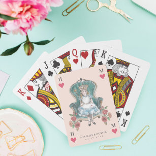 Vintages Royal Alice im Wunderland Herz Spielkarten