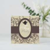 Vintages Royal Brautparty Tea Party Einladung (Stehend Vorderseite)