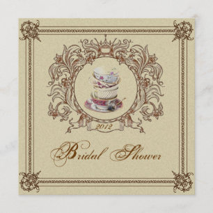 Vintages Royal Brautparty Tea Party Einladung