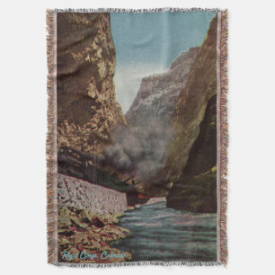 Vintages Royal Gorge Locomotive Throw Blanket Decke