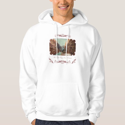 Vintages Royal Gorge Train Hooded Sweatshirt (Vorderseite)