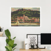Vintages Royal Hawaiian Heavyweight Travel Poster (Heimbüro)