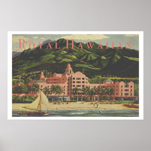 Vintages Royal Hawaiian Heavyweight Travel Poster (Vorne)