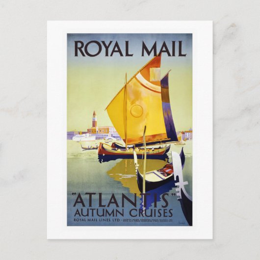 Vintages Royal Mail Atlantis Herbstausflüge Postkarte (Vorderseite)