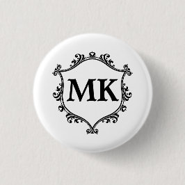 Vintages Royal Schild personalisierter Name Monogr Button