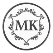 Vintages Royal Schild personalisierter Name Monogr Eishockey Puck (Vorderseite)