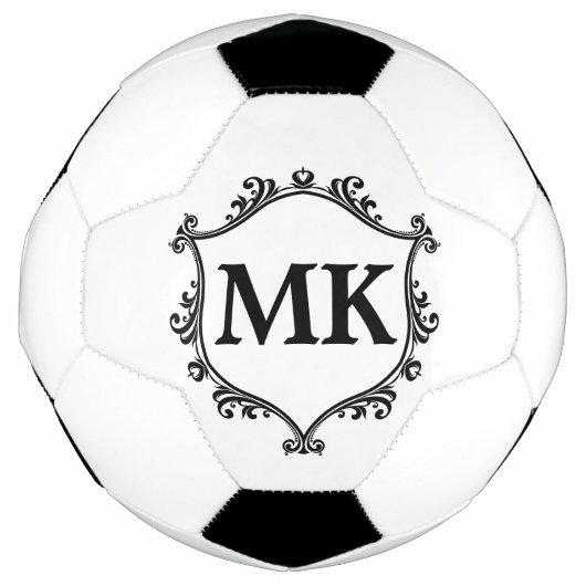 Vintages Royal Schild personalisierter Name Monogr Fußball (Vorderseite)